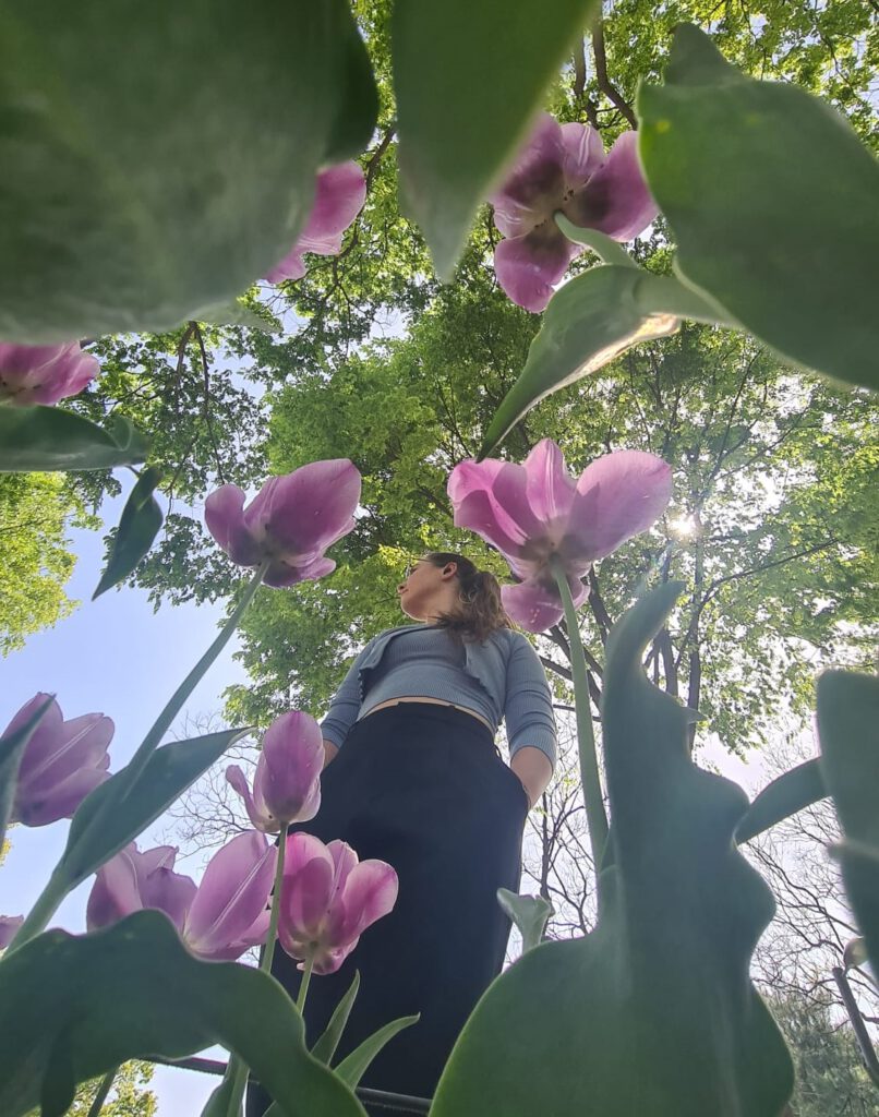 Tussen de tulpen in Seoul forest