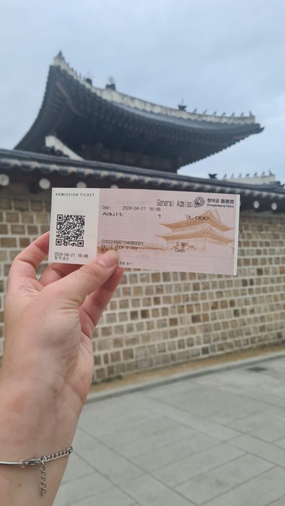 Changdeokgung ticket